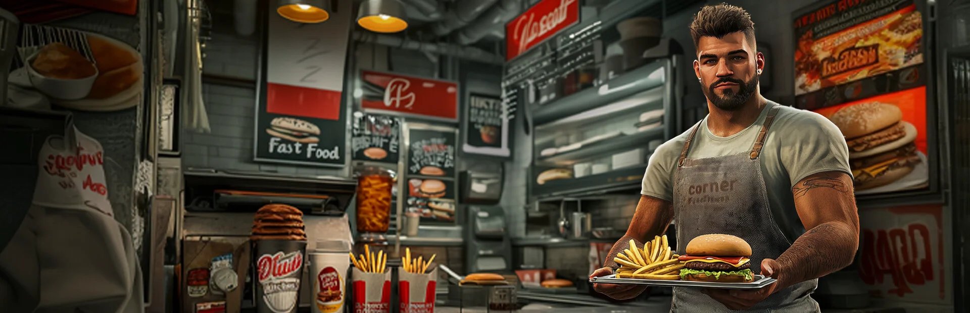 Banner of Corner Kitchen Fast Food Simulator
