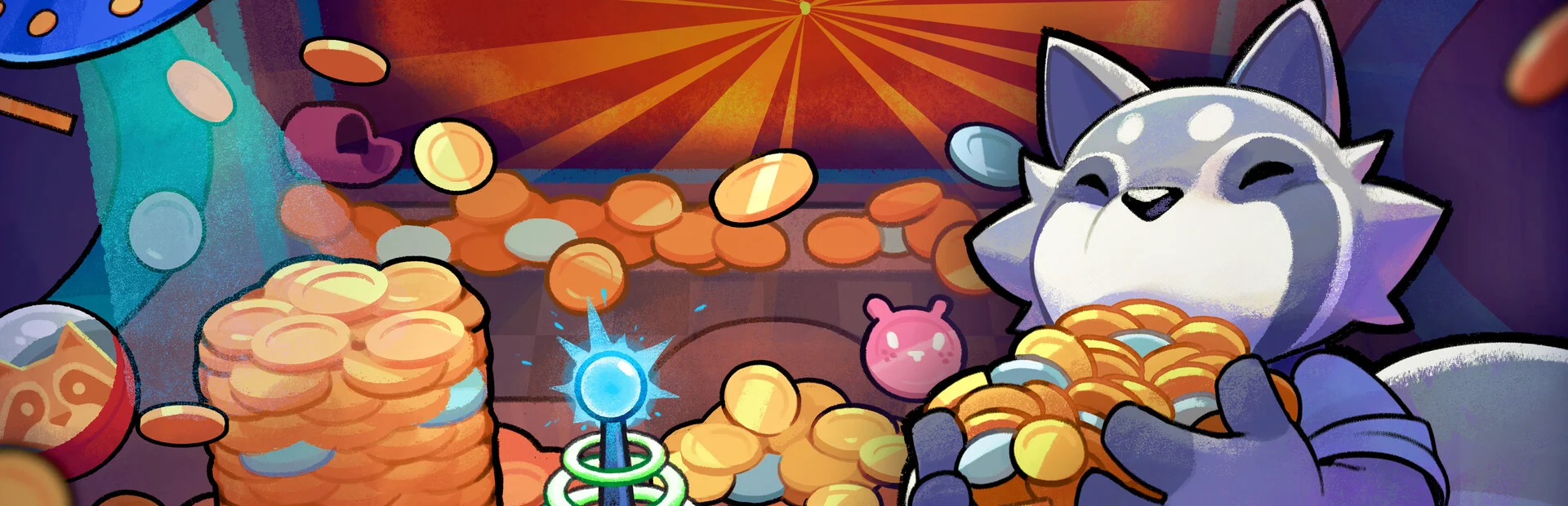 Banner of RACCOIN: Coin Pusher Roguelike