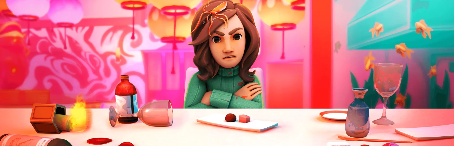 Banner of Table Manners: Physics-Based Dating Game