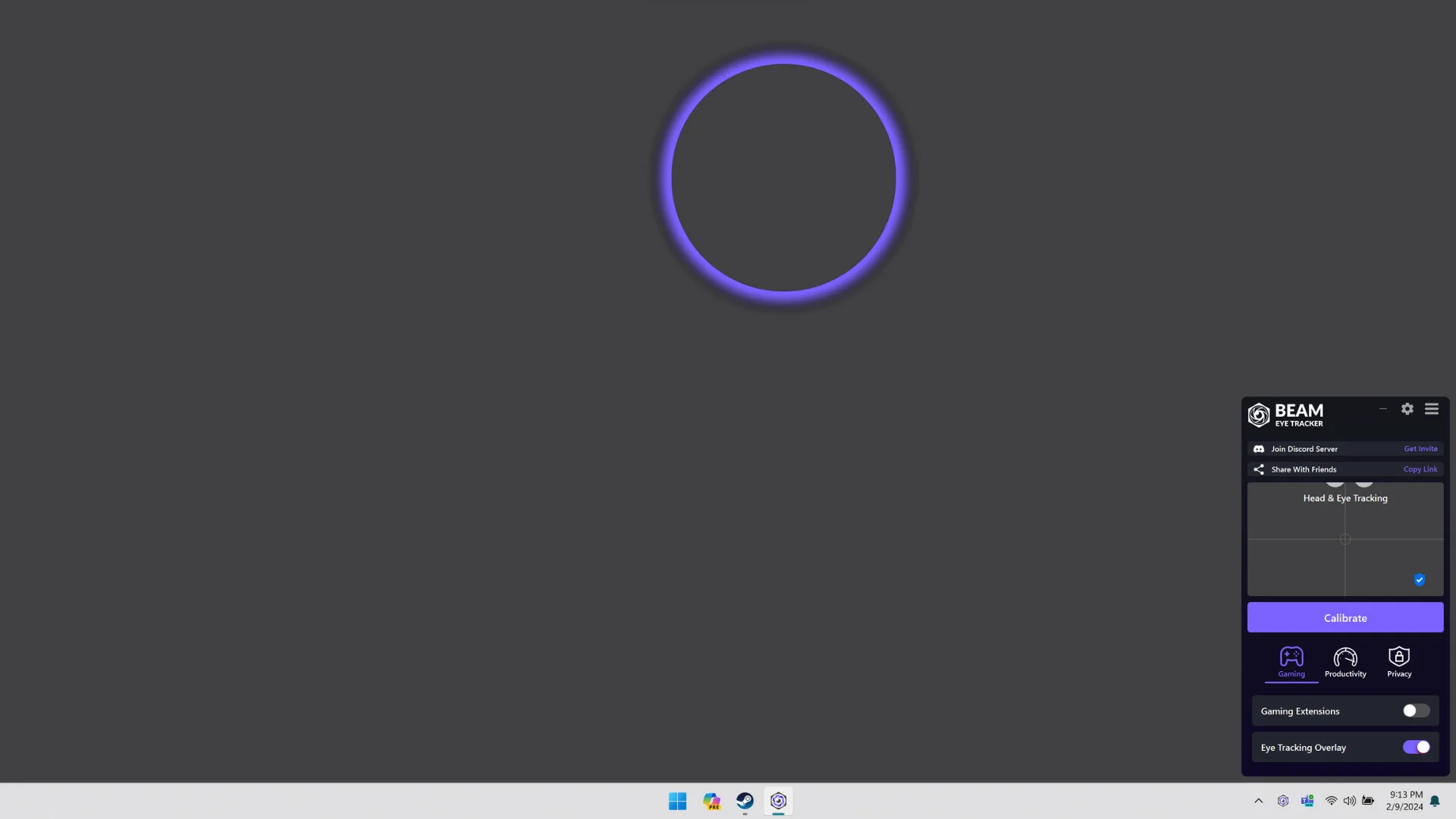 Beam Eye Tracker screenshot 1