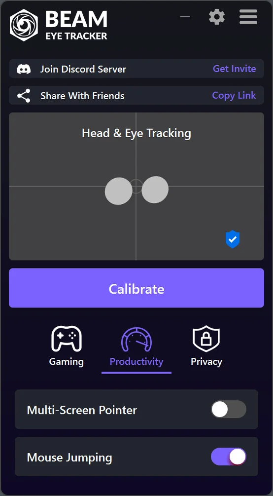 Beam Eye Tracker screenshot 3