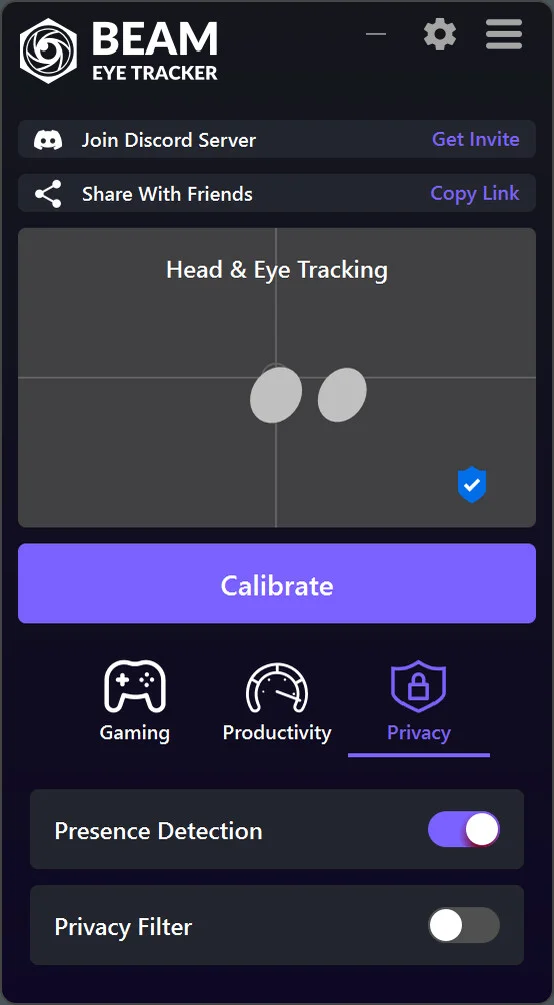 Beam Eye Tracker screenshot 4