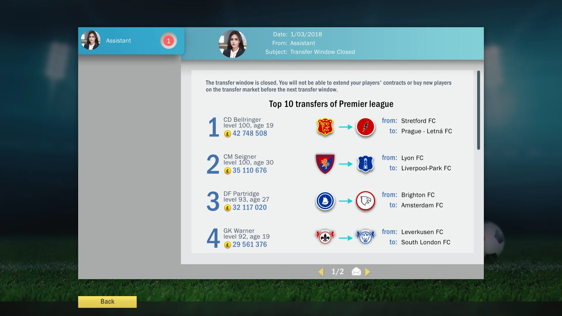 Football, Tactics & Glory screenshot 16
