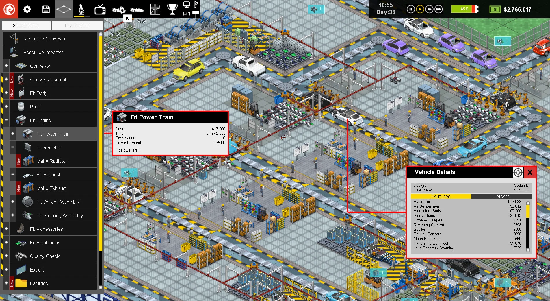 Production Line : Car factory simulation screenshot 1