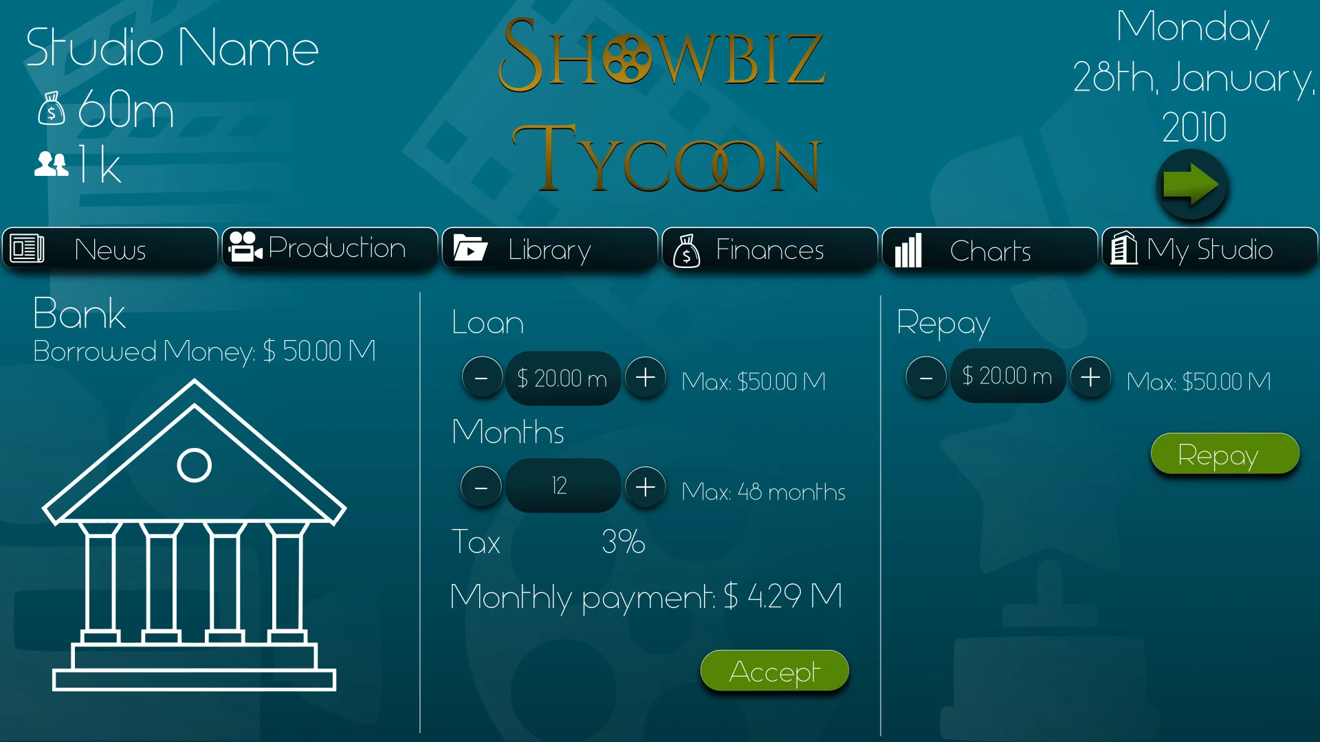 Showbiz Tycoon screenshot 2