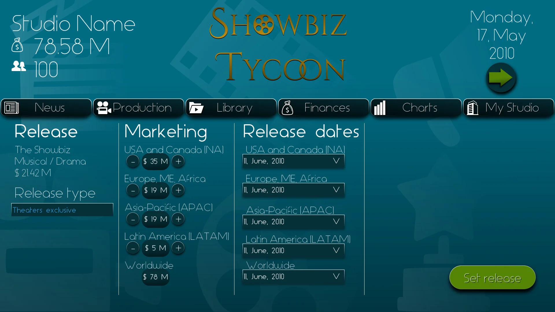 Showbiz Tycoon screenshot 5
