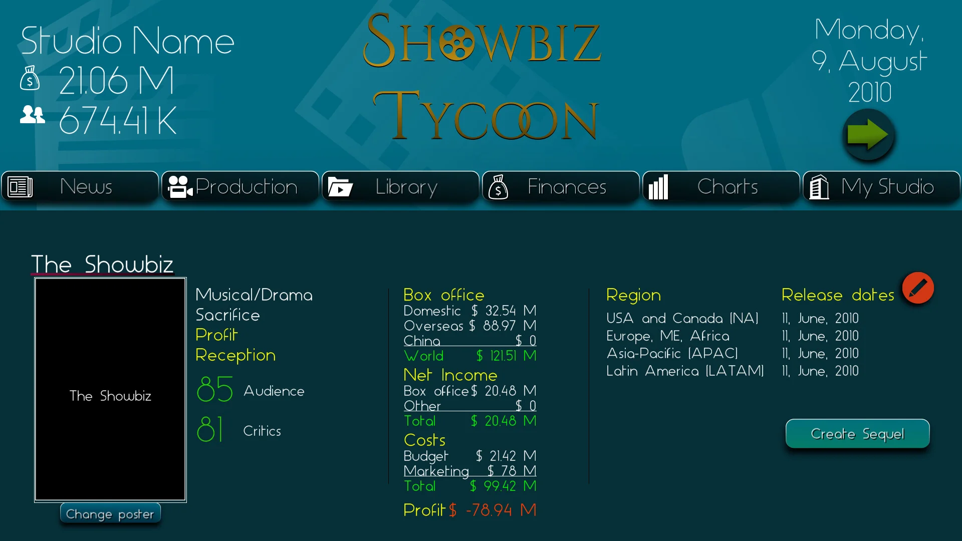 Showbiz Tycoon screenshot 8