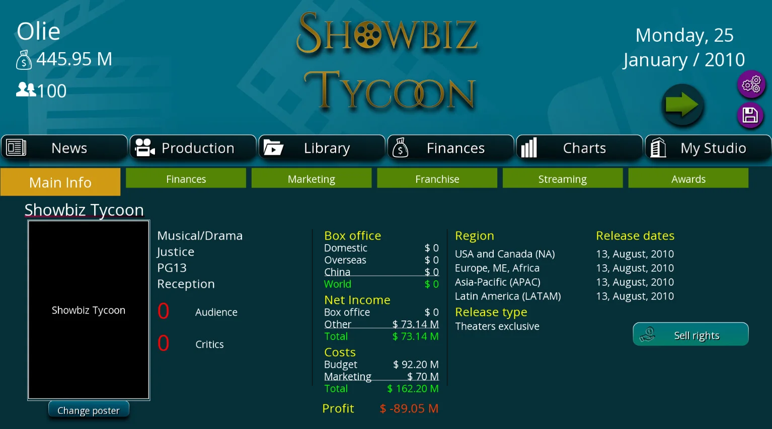 Showbiz Tycoon screenshot 9