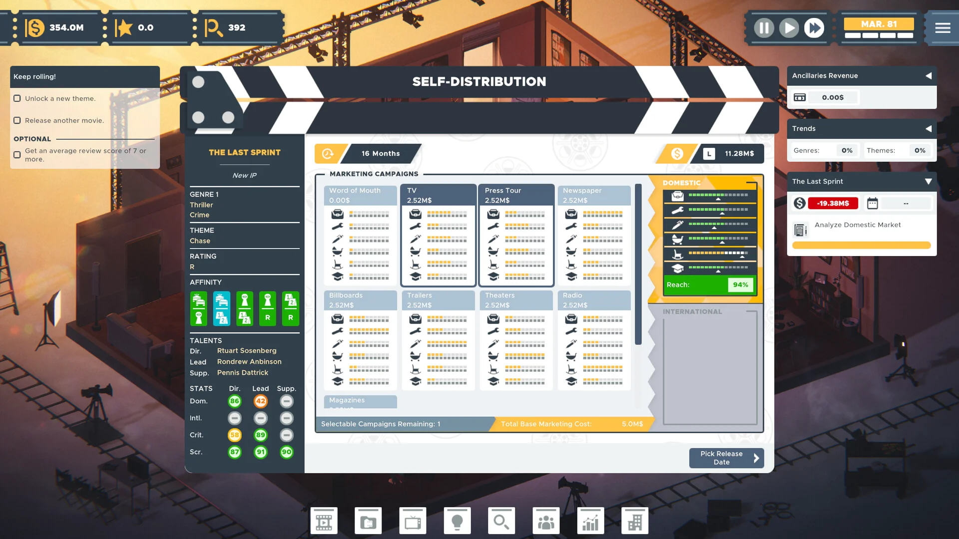 The Executive - Movie Industry Tycoon screenshot 5