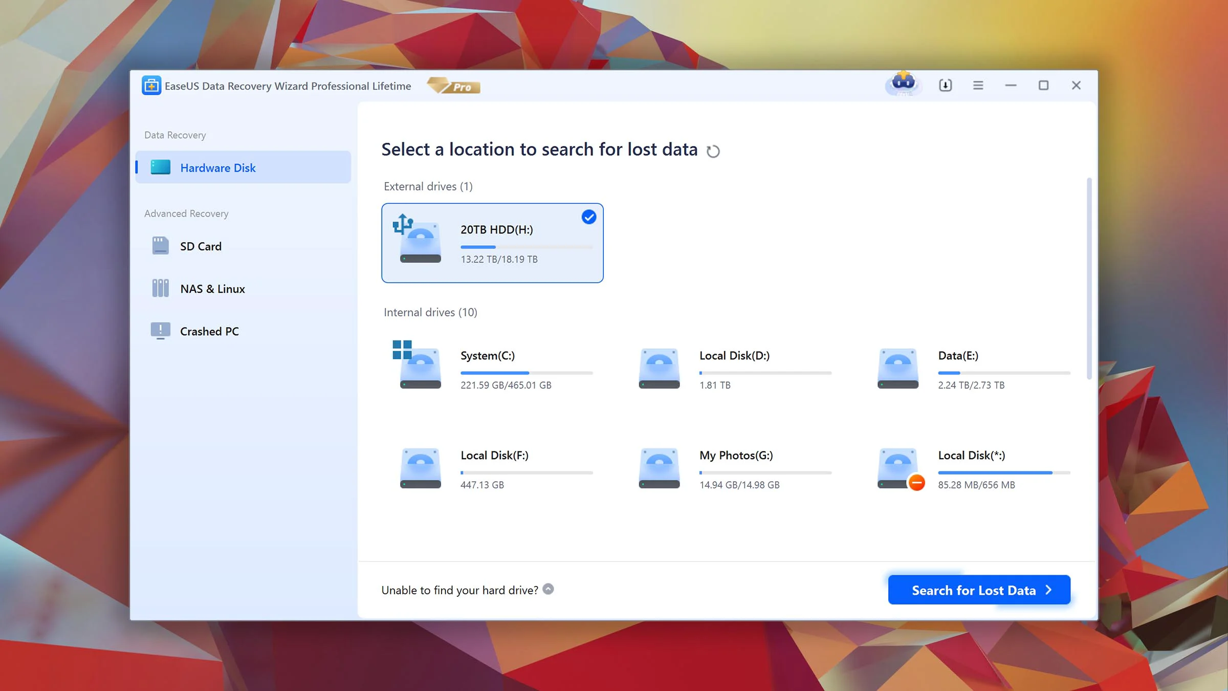 Banner of EaseUS Data Recovery Wizard