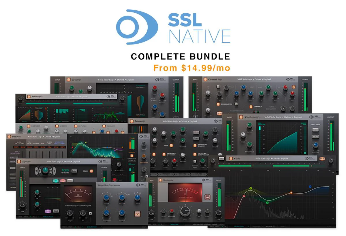 Banner of Solid State Logic SSL Native Plugins