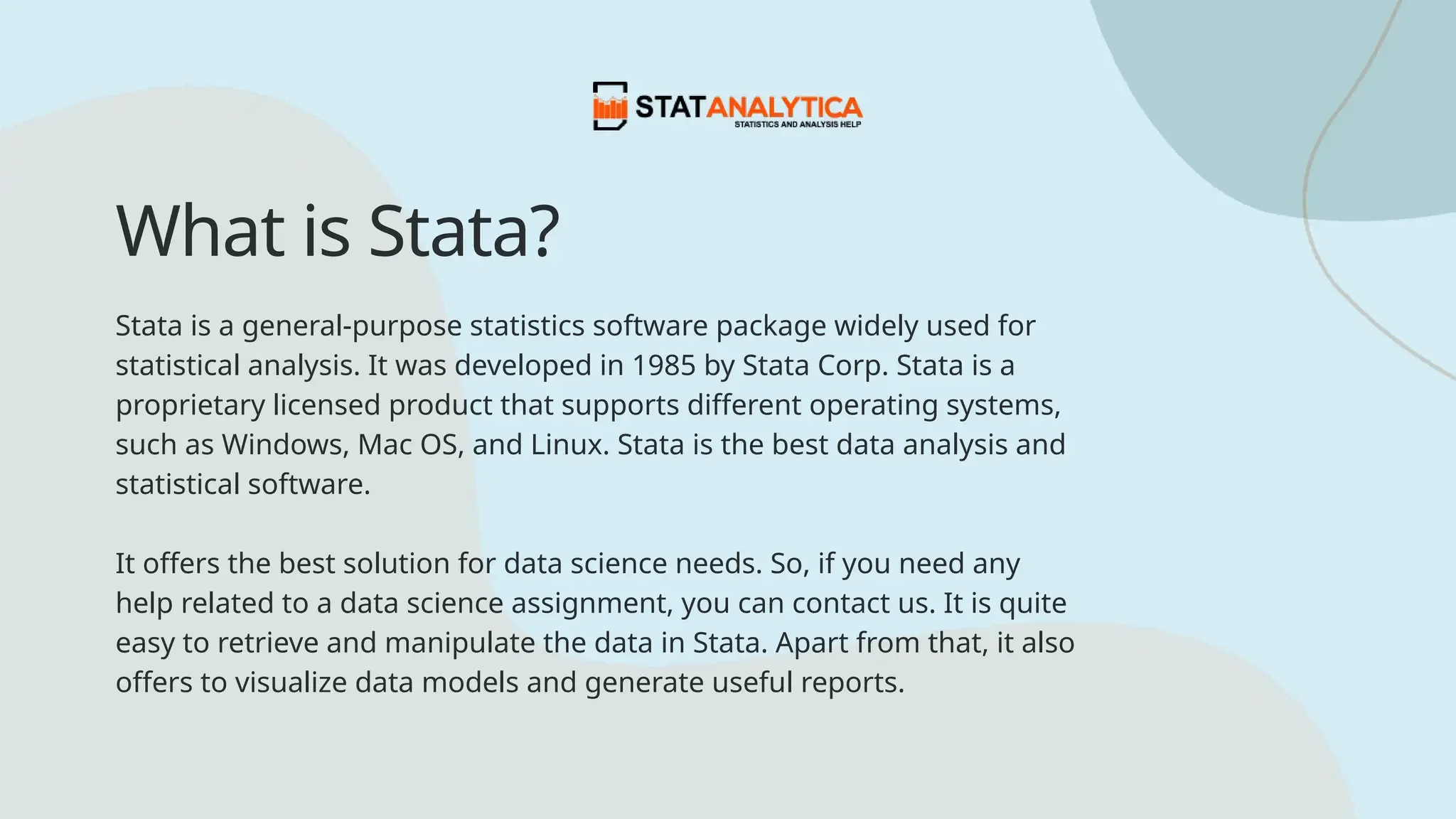 Banner of StataCorp Stata