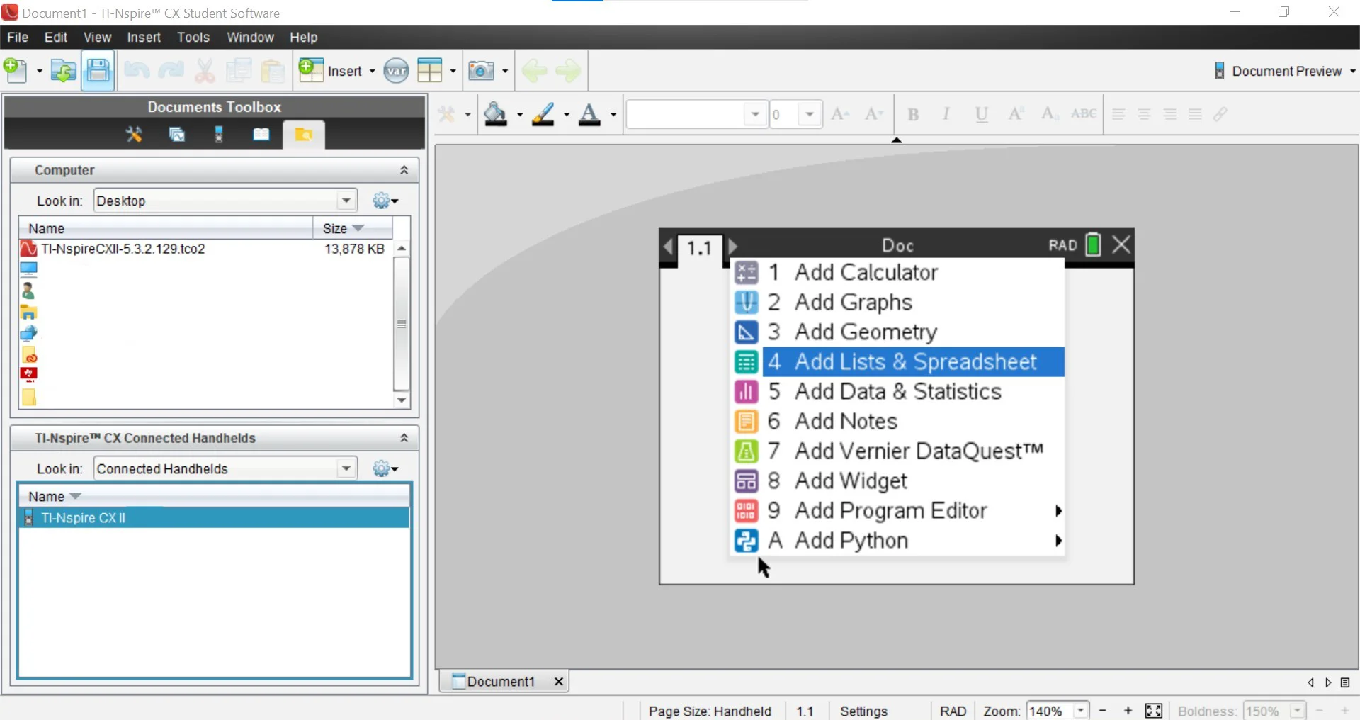 Banner of TI-Nspire CX